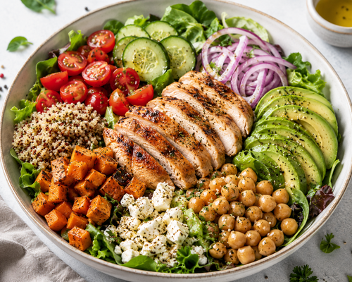 Ensalada completa con proteina