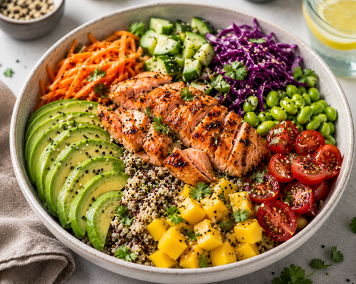 Bowl de salmon con aguacate
