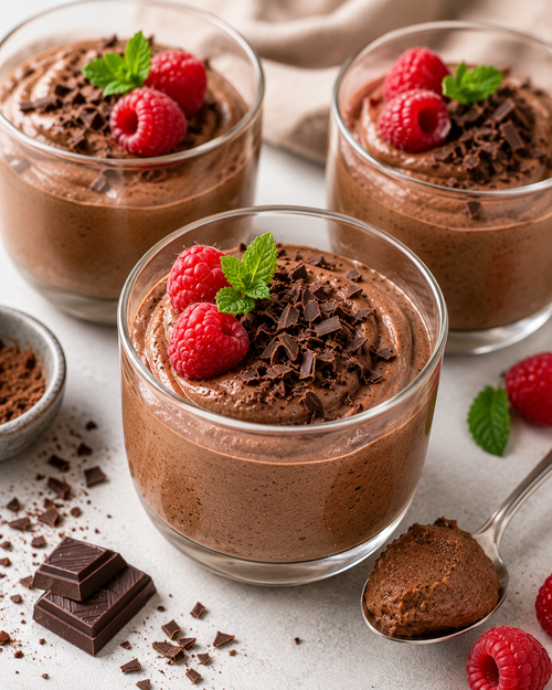 Mousse de chocolate sin azucar